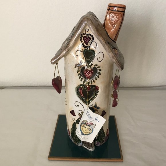 Ceramic Bird House by Blue Sky